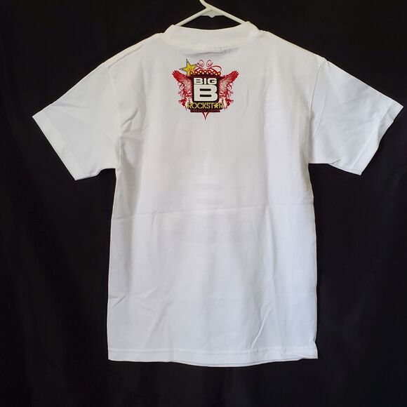 Big B Rapper Rockstar Energy Drink Mens S T-Shirt White Short Sleeve Crew New - Picture 3 of 9